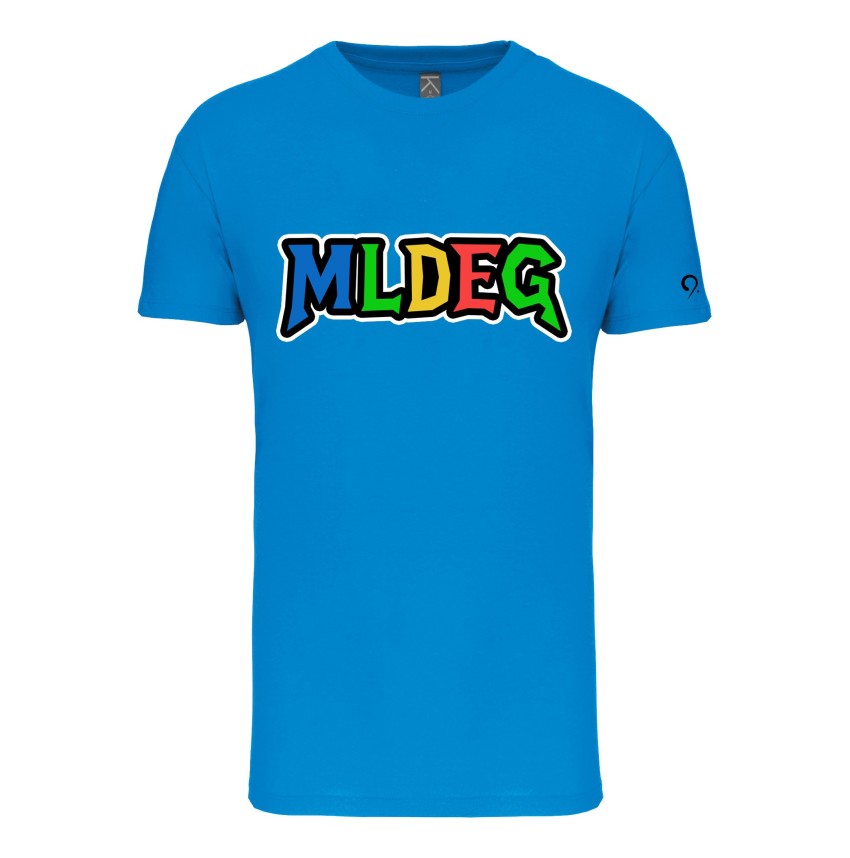 T-Shirt MLDEG bleu marquage torse