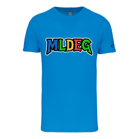 T-Shirt MLDEG bleu marquage torse