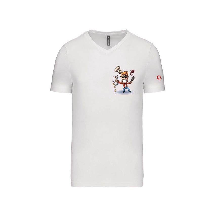 T-Shirt Edorock Poule et Excellent! Col V